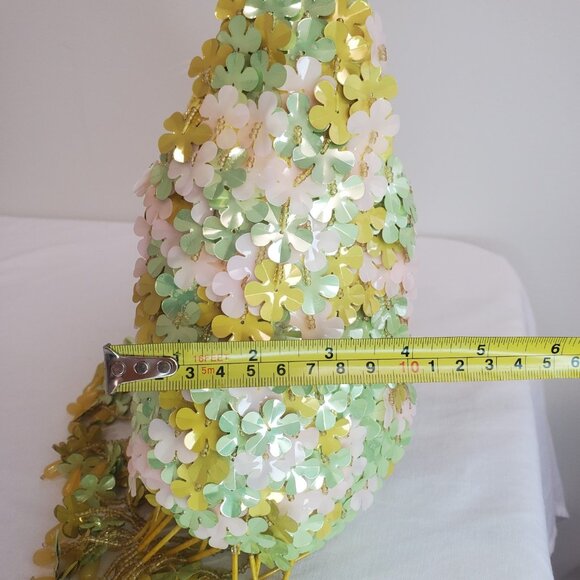 Handcrafted Viral TikTok Beaded Bag Made in India Yellow Flowers Petals Purse - Picture 9 of 14